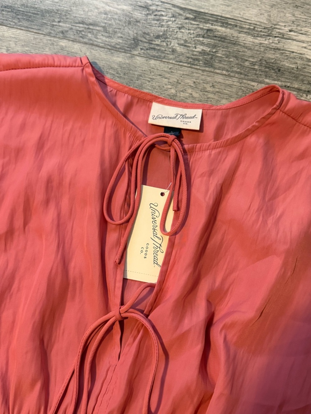 Universal Thread Coral Tie-Neck Dress
